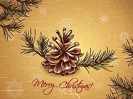 矢量圣誕懷舊復古卡片背景