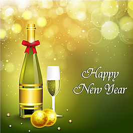 新年圣誕節主題賀卡矢量素材