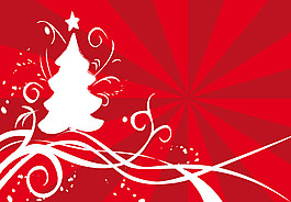 繽紛圣誕樹矢量素材