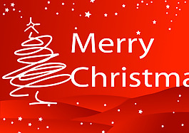 矢量繽紛星星圣誕樹素材背景