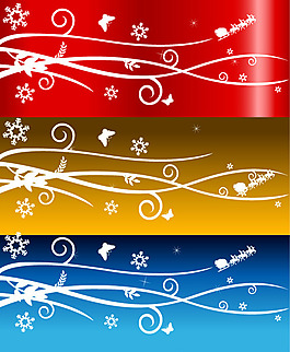 圣誕精美線條雪花背景素材