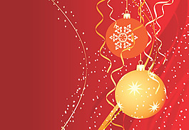 矢量繽紛圣誕節(jié)吊球背景