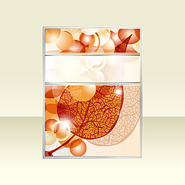矢量創(chuàng)意樹葉多彩封面設(shè)計模板