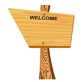 矢量木板路牌制作圖片