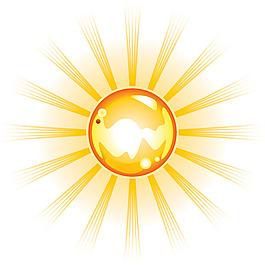 可愛的太陽矢量素材