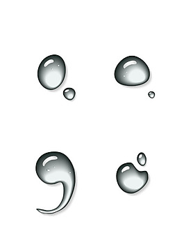 矢量水滴逗號素材設計