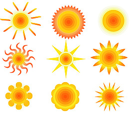 矢量卡通可愛圖形太陽光芒圖片