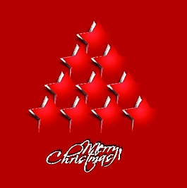 創(chuàng)意圣誕樹紅色背景矢量素材