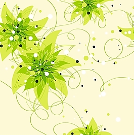 矢量綠色精美植物圖片素材