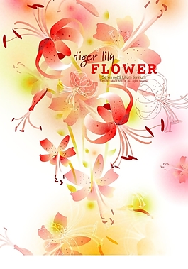 矢量鮮花夢幻花卉背景素材