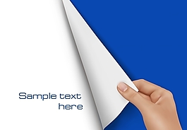 矢量手翻開的頁面素材