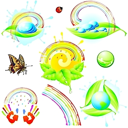 矢量生態(tài)環(huán)保綠色圖標(biāo)素材設(shè)計(jì)
