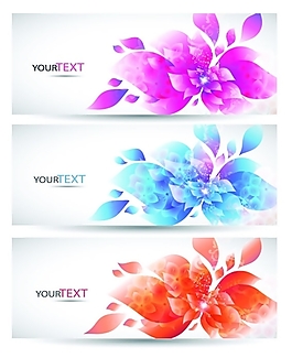 矢量炫彩花卉夢(mèng)幻圖片素材