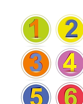 矢量圓形數(shù)字標(biāo)簽素材