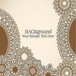 矢量淡雅花紋矢量圖