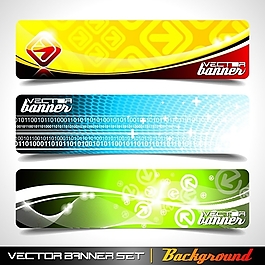 矢量動感酷炫曲線橫幅素材