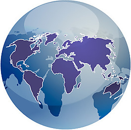 矢量素材水晶地球地图设计