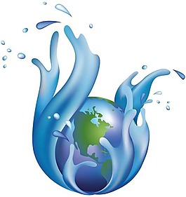 矢量動感水珠地球素材