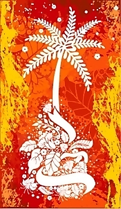 椰子樹主題插畫矢量素材