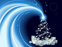 矢量星光圣誕精美背景