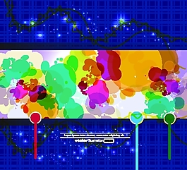 矢量酷炫時尚水彩背景素材