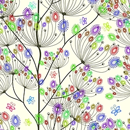 矢量素雅古典花紋創(chuàng)意背景