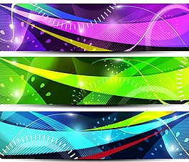 彩色科技banner矢量素材