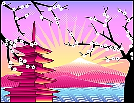 矢量卡通彩色繪圖案背景