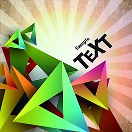 矢量創(chuàng)意幾何圖形折紙圖案