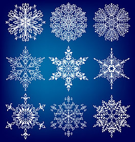 矢量精美雪花卡通圖片素材