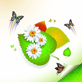 精美鮮花背景矢量素材