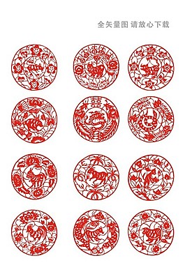12生肖矢量圖