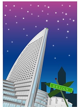 矢量城市建筑大廈素材