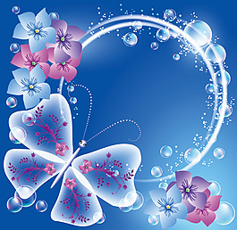 矢量浪漫花朵情人節(jié)邊框素材