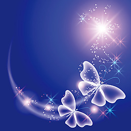 矢量光暈蝴蝶背景素材