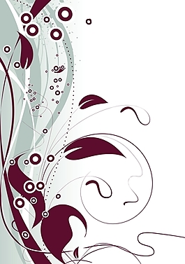 素雅植物插圖背景矢量素材