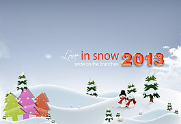 圣誕節(jié)雪景設(shè)計(jì)素材