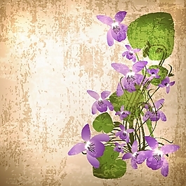 矢量斑駁植物背景素材