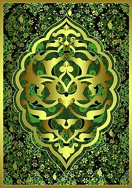 矢量艷麗金色紋樣背景素材