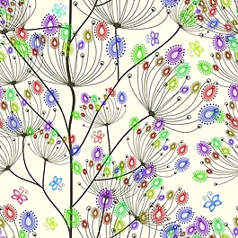 矢量手绘植物花朵图片背景