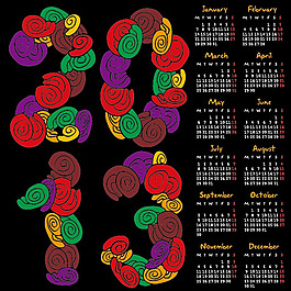 創(chuàng)意2013年日歷