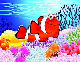 矢量卡通海洋生物素材