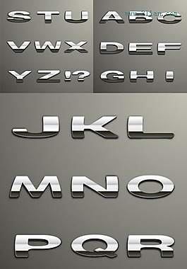 銀色金屬字
