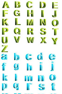 立体字母数字