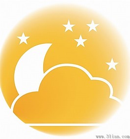 橙色天氣圖標(biāo)素材