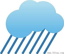 大雨天氣圖標