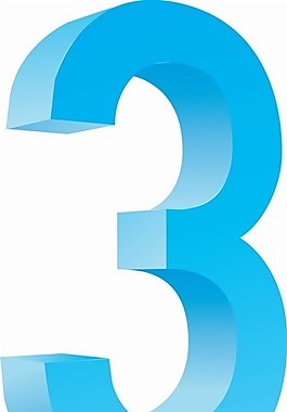 蓝色数字3图标