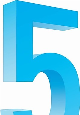 蓝色数字5图标