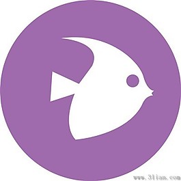 紫色魚圖標