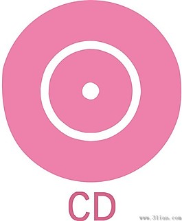 粉色CD圖標素材
